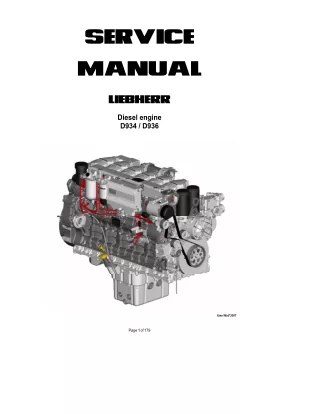 LIEBHERR D934 Diesel Engine Service Repair Manual