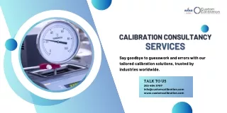 Calibration Consultancy Service | Custom Calibration