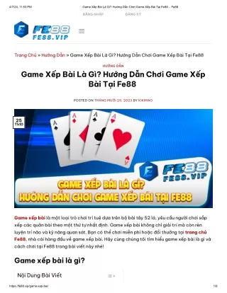 Game Xếp Bài Là Gì_ Hướng Dẫn Chơi Game Xếp Bài Tại Fe88  - Fe88