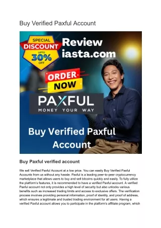 Buy Verified Paxful Account