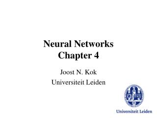 Neural Networks Chapter 4