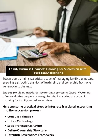 Family Business Finances: Planning For Succession With Fractional Accounting