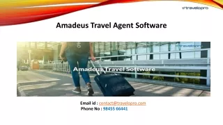 Amadeus Travel Agent Software