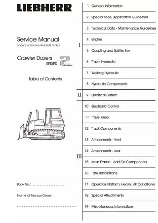 LIEBHERR PR742 SERIES 2 LITRONIC CRAWLER DOZER Service Repair Manual