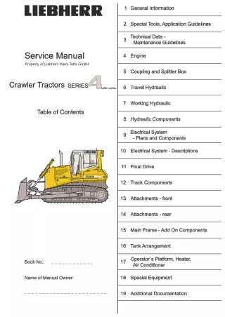 Liebherr PR754 Crawler Dozer Service Repair Manual