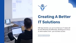 Top IT Solution Providers at Reasonable Costs | Egiz Solution