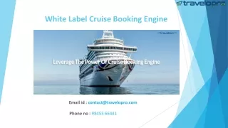 White Label Cruise Booking Engine