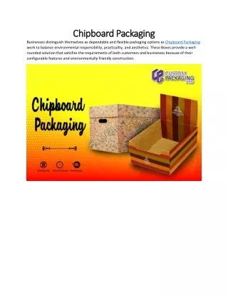 Chipboard Packaging