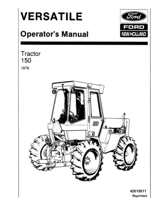 Versatile 150 Tractor Operator’s Manual Instant Download (Publication No.42015011)