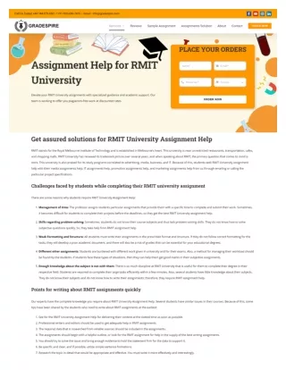 Gradespire: Your Ultimate Resource for RMIT University Assignment Help