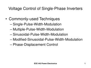 Voltage Control of Single-Phase Inverters
