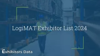 LogiMAT Exhibitor List 2024