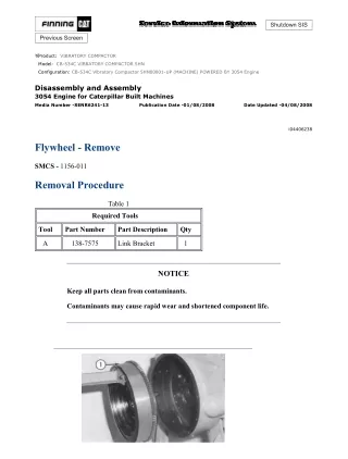 Caterpillar Cat CB-534C VIBRATORY COMPACTOR (Prefix 5HN) Service Repair Manual (5HN00001 and up)