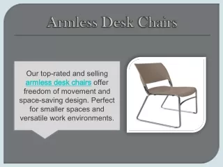 Armless Desk Chairs