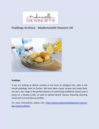 Puddings Archives - Mademoiselle Desserts UK