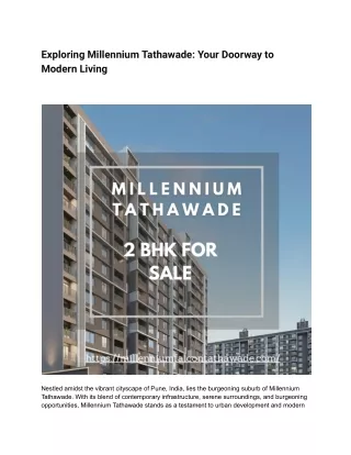 Exploring Millennium Tathawade_ Your Doorway to Modern Living (2)