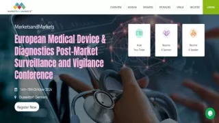 European Medical Device & Diagnostics Post-Market Surveillance and Vigilance Conference