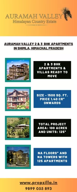 Auramah Valley 2 & 3  BHK Apartments in Shimla, Himachal Pradesh