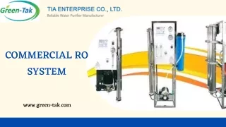 Commercial RO System: Affordable Water Purification for Small Businesses with Gr