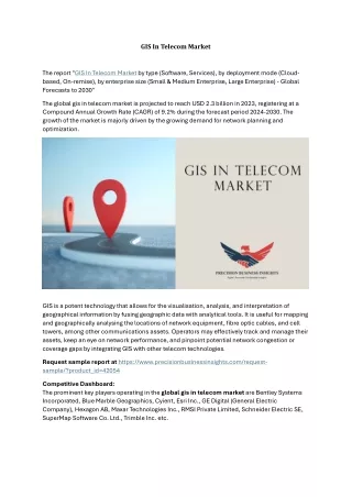 GIS In Telecom Market Size, Share, Trends Forecast 2024