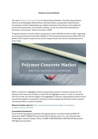 Polymer Concrete Market Outlook 2024