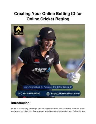 Creating Your Online Betting ID for Online Cricket Betting