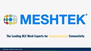 The Leading BLE Mesh Experts for Commercial IoT Connectivity