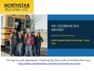 Driving Towards Opportunity Exploring Bus Driver Jobs at Northstar Bus Lines