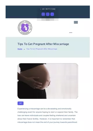 Tips To Get Pregnant After Miscarriage