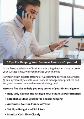 5 Tips For Keeping Your Business Finances Organized