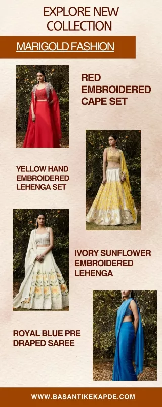 Explore The Multiple Range Marigold Ethnic Collection By Basanti Kapde Aur Koffe