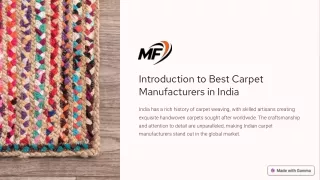 Carpet Manufacturers in India