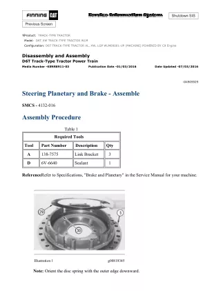 Caterpillar Cat D6T XW TRACK-TYPE TRACTOR (Prefix WLM) Service Repair Manual (WLM00001 and up)