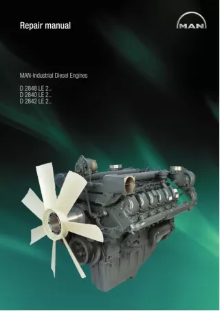 MAN Industrial Diesel Engine D2848 LE 2 Service Repair Manual
