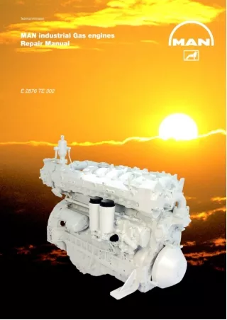 MAN INDUSTRIAL GAS ENGINE E 2876 TE 302 Service Repair Manual