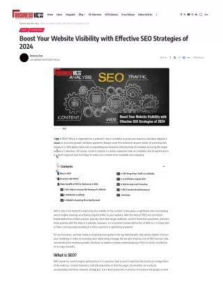 Boost Your Website Visibility with Effective SEO Strategies of 2024