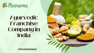 Ayurvedic Franchise Company in India