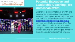 Opportunities for Executive and Leadership Guidance