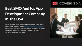 Best SMO And Ios App Development Company In The USA