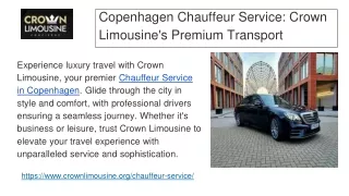 Copenhagen Chauffeur Service_ Crown Limousine's Premium Transport