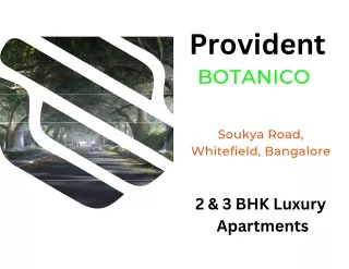 Provident Botanico Whitefield E- Brochure