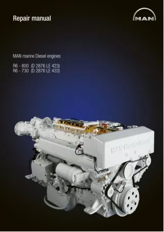 MAN MARINE DIESEL ENGINES R6-730 SERIES Service Repair Manual