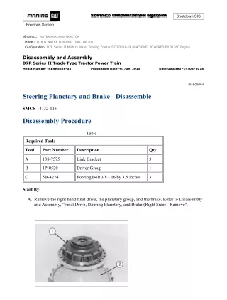 Caterpillar Cat D7R II WATER FORDING TRACTOR (Prefix DJT) Service Repair Manual (DJT00001 and up)