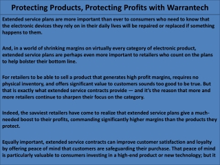 Protecting Products, Protecting Profits with Warrantech