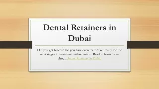 Dental Retainers in Dubai