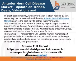 Anterior Horn Cell Disease