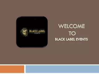 Wedding Hire | Black Label Events