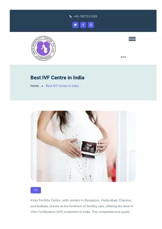 Best IVF Centre in India at Kiran Infertility Centre