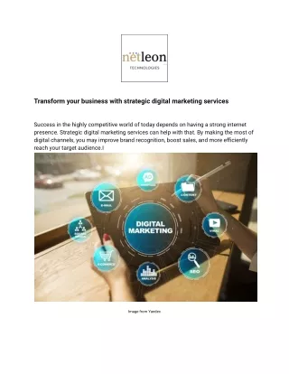 Transform your business with strategic digital marketing services