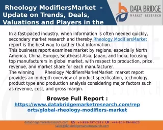 Rheology Modifiers